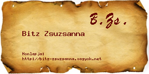 Bitz Zsuzsanna névjegykártya